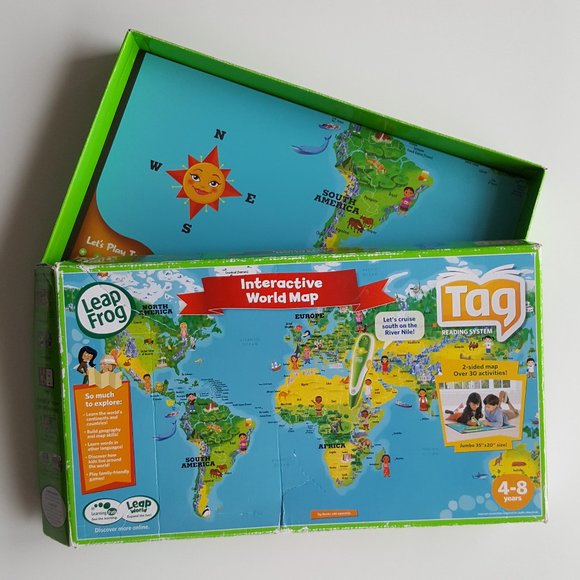 Leapfrog Interactive World Map Tag Reading System Goo vrogue.co